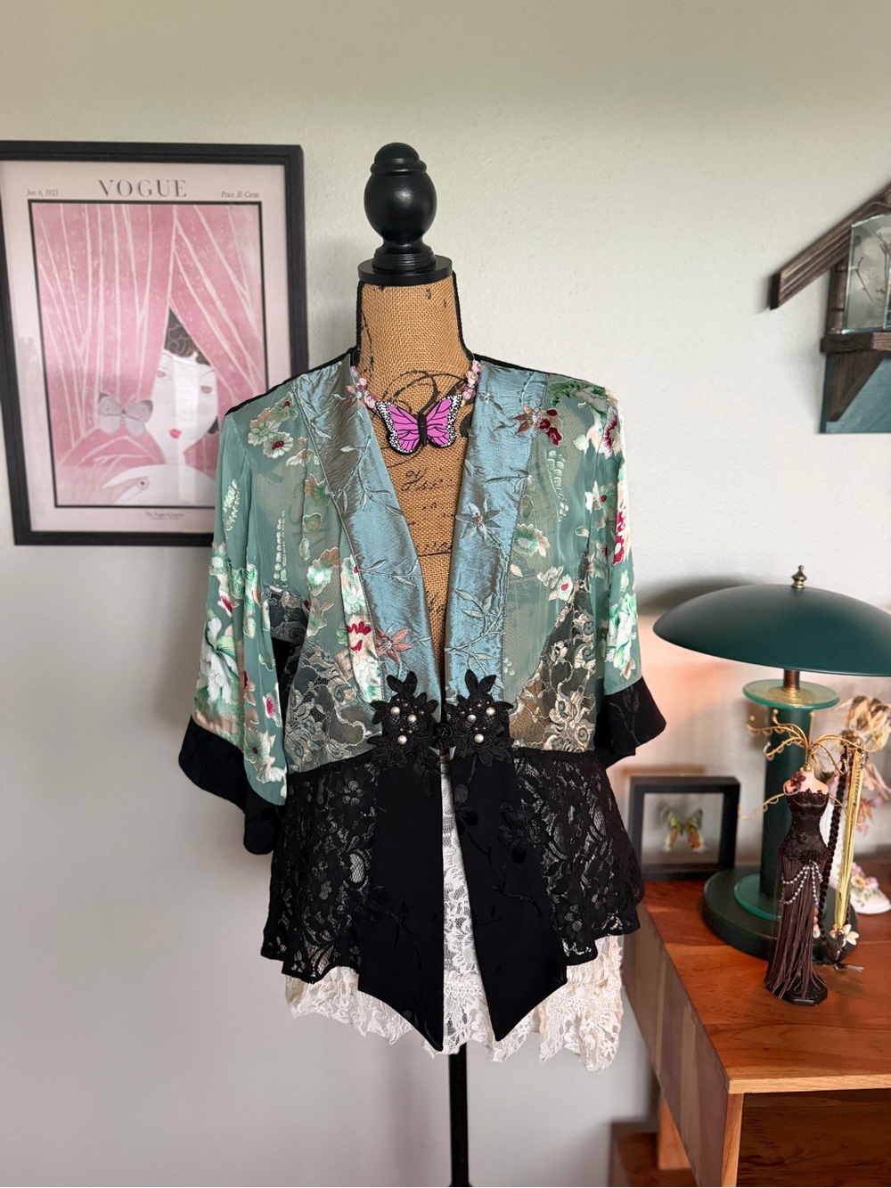 Vintage Fairycore Y2K Beaded Kimono 🔮🦋